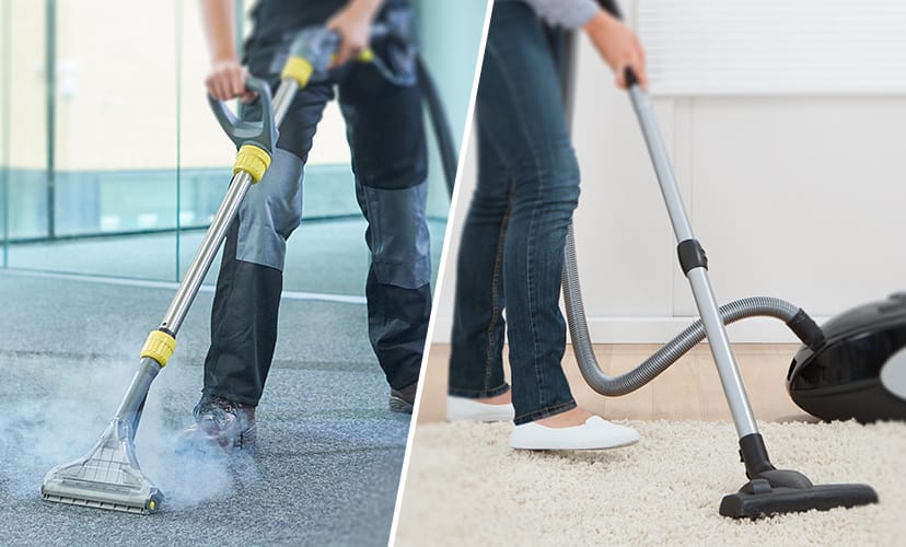 cleaning floor and carpet